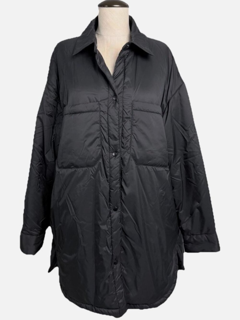 Zara Oversized Quilted Jacket (Shacket) – Black Super Versitile!
